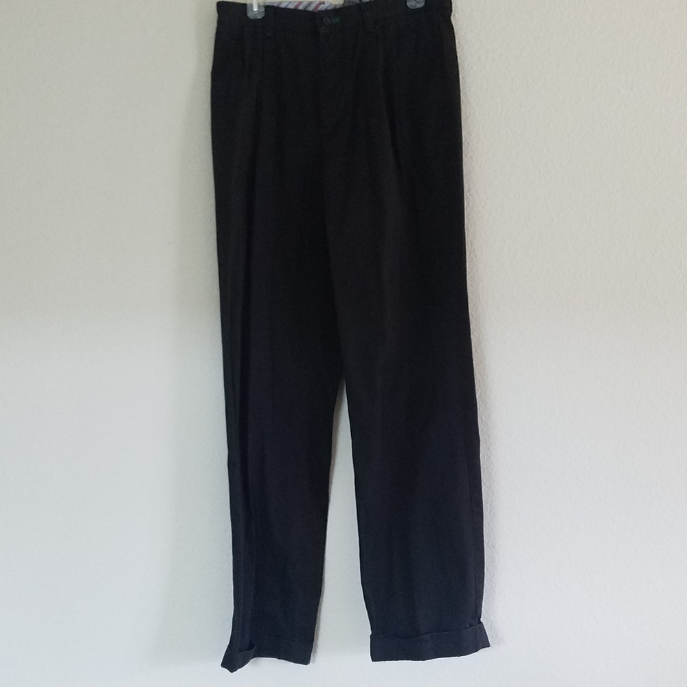 Tommy Hilfiger Men's Black Cotton Pants